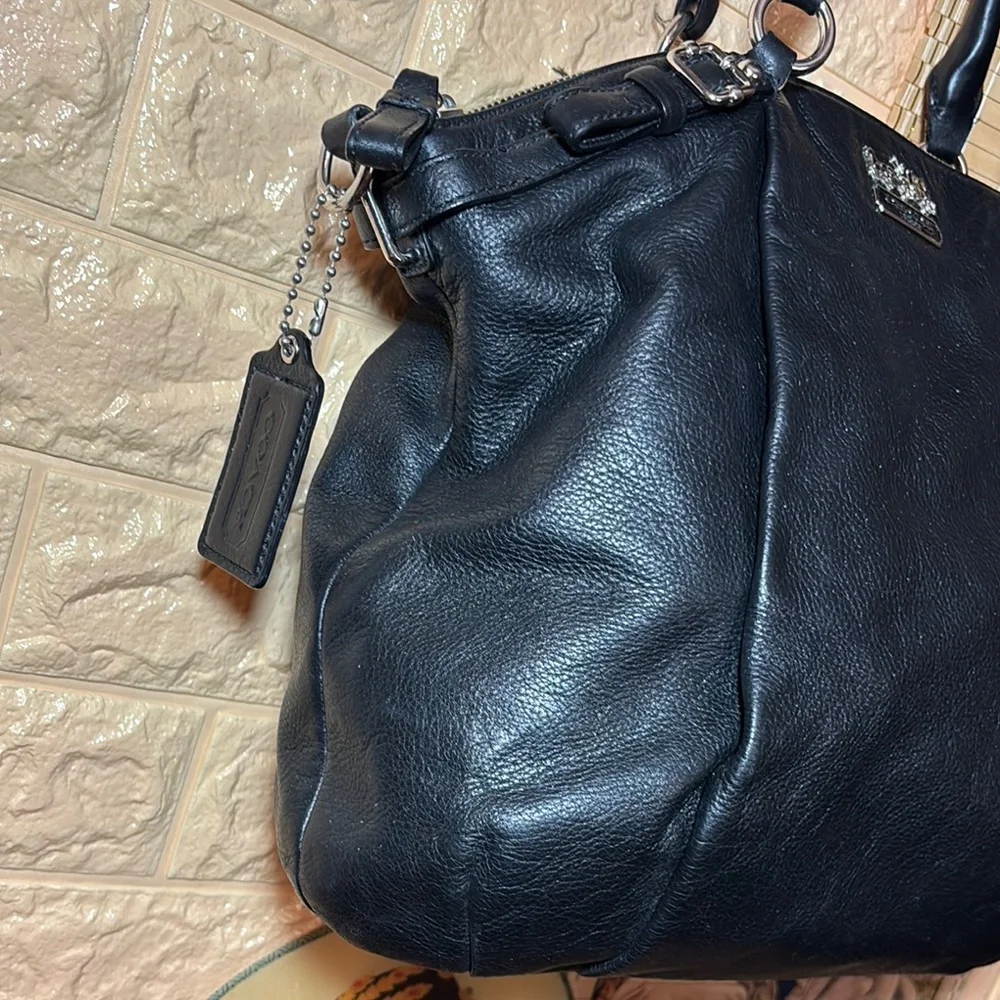 Coach Madison Lindsay Satchel Bag Black Leather from 2012